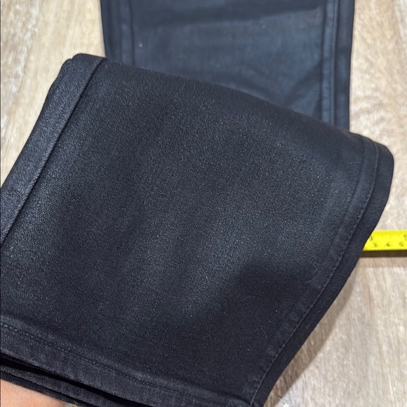 PAIGE Cindy Cropped Size 32 Black Straight Leg High Rise Jeans Sleek Design - Picture 8 of 13